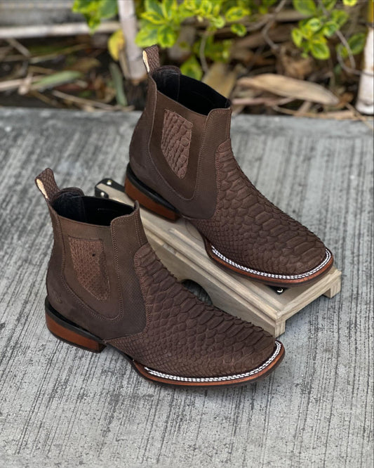 (⏰Last Day Promotion $20 OFF)Men's Altos Python Suede Wide Square Toe Ankle Boots(Buy 2 Free Shipping🔥)