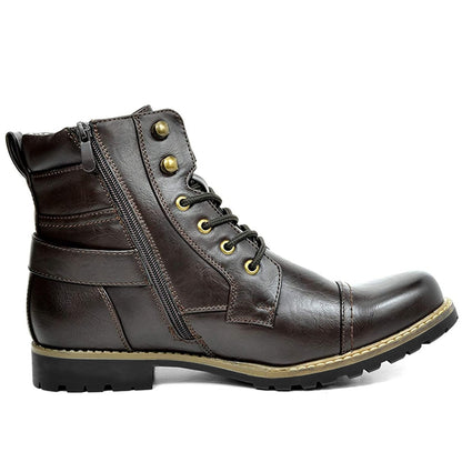 Men's Fashionable And Comfortable Genuine Leather Motorcycle Boots