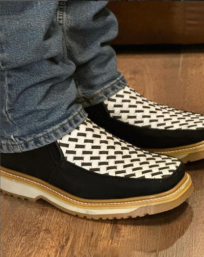 Black & White Male Boots