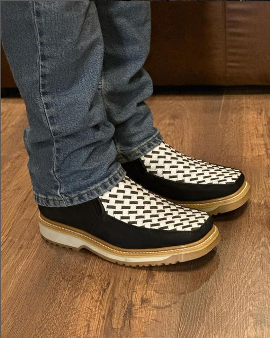 Black & White Male Boots