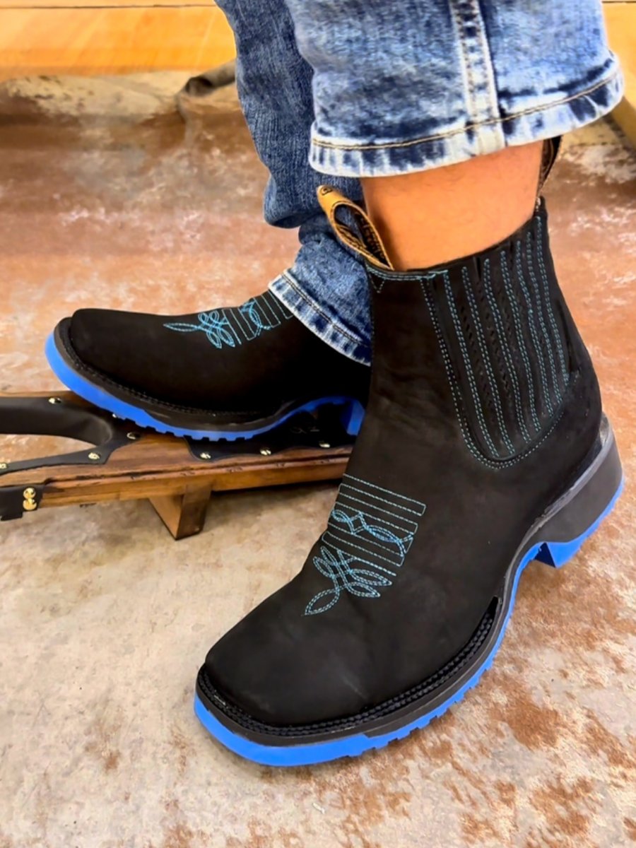 Embroidered Sole Boots