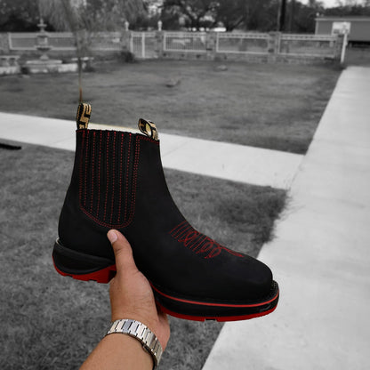 Embroidered Sole Boots